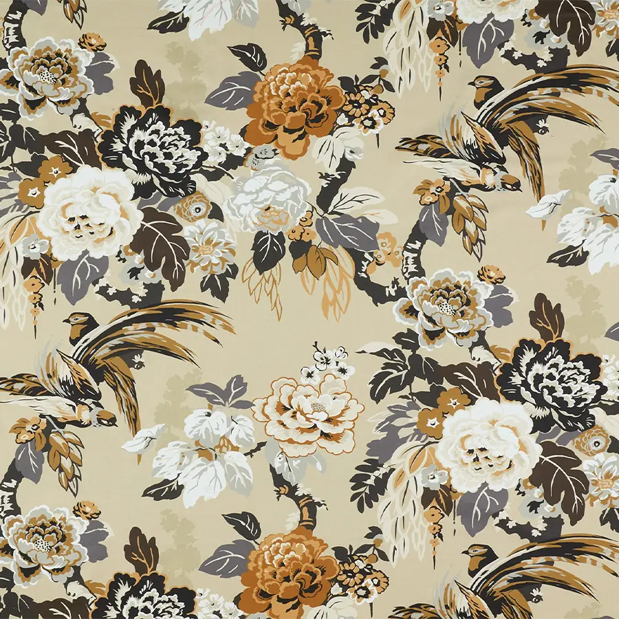Grand Floral in Mocha Wallpaper