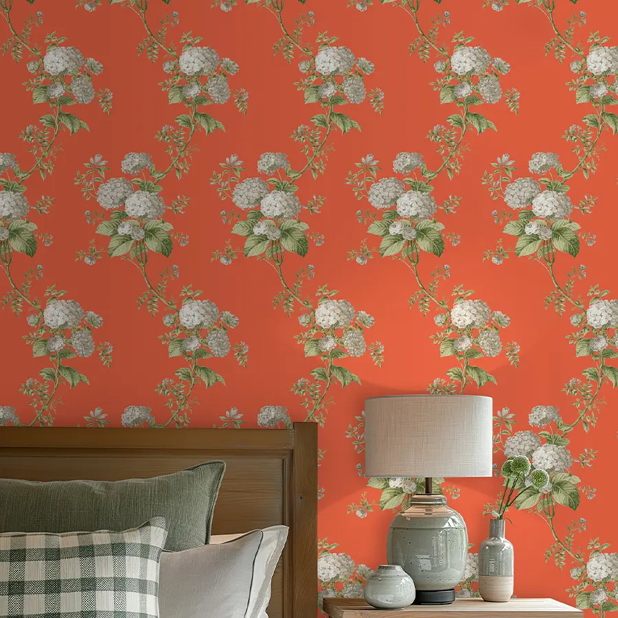 Heidi in Persimmon Wallpaper