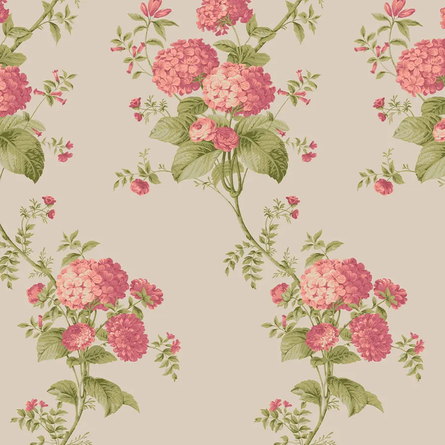 Heidi in Coral Wallpaper