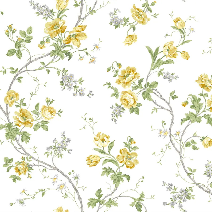 Perryvale in Gold Wallpaper