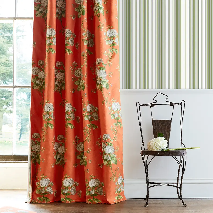 The Design Archives - Garden Stripe Celadon Wallpaper