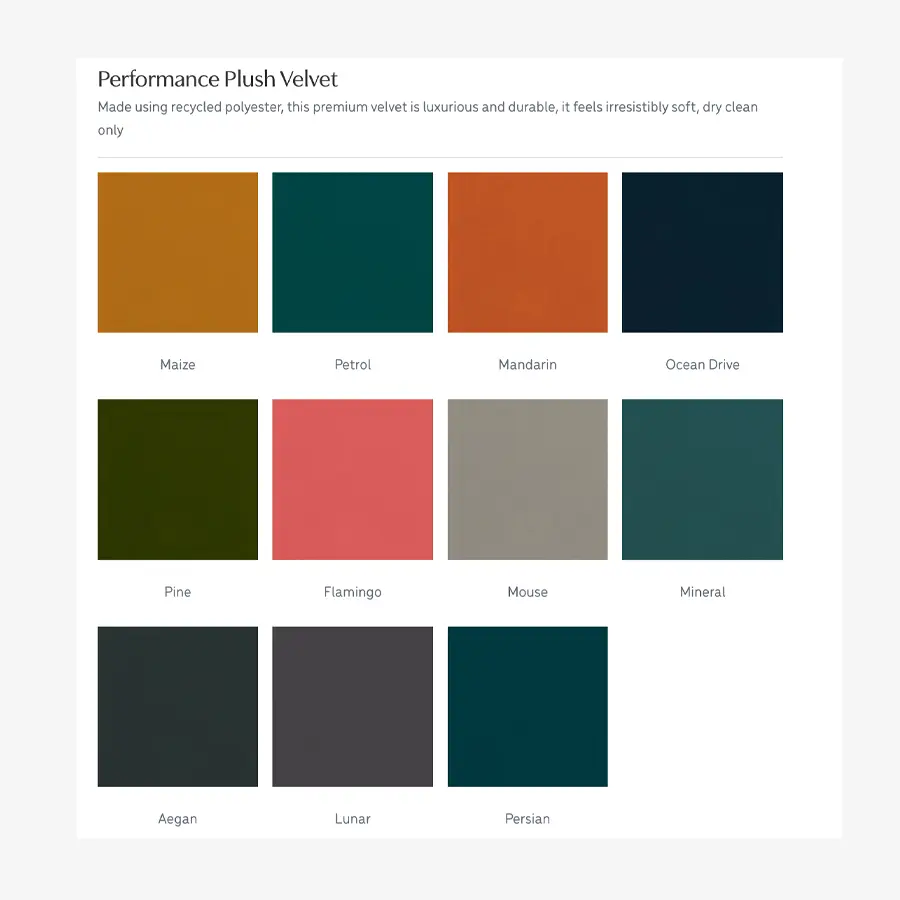Slow performance plush velvet