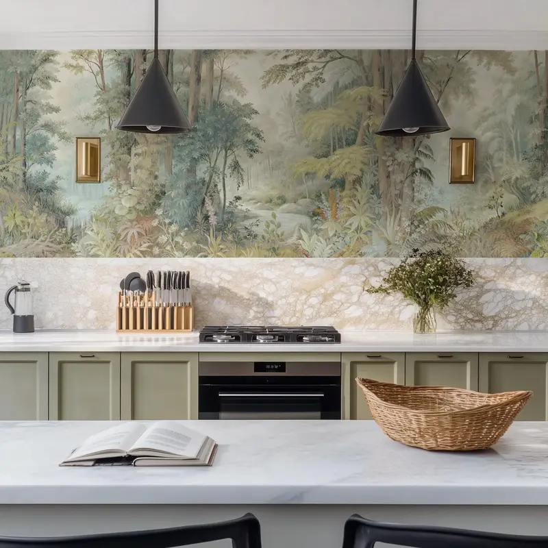 Arbour in Celadon | Wallpaper Mural on Premier Vinyl