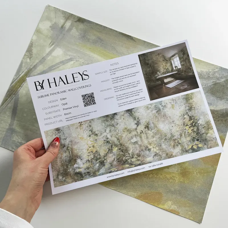 Eden in Opal | Wallpaper Mural on Premier Vinyl