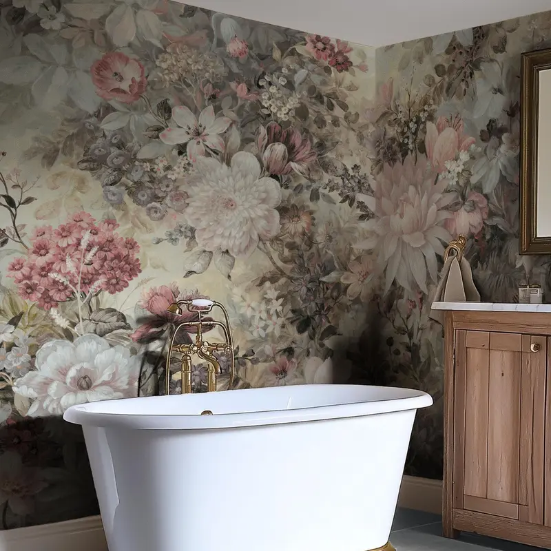 Resplendence in Blush | Wallpaper Mural on Premier Vinyl