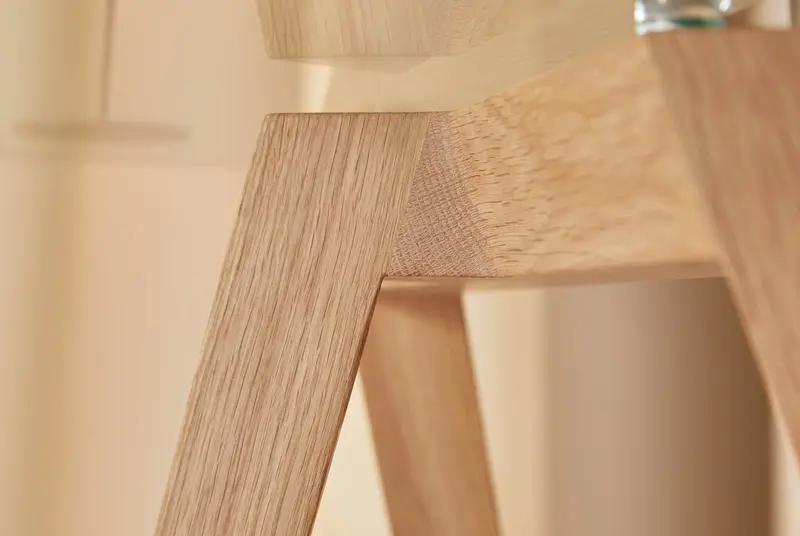 Compass Trestle Legs with Dining Glass Top