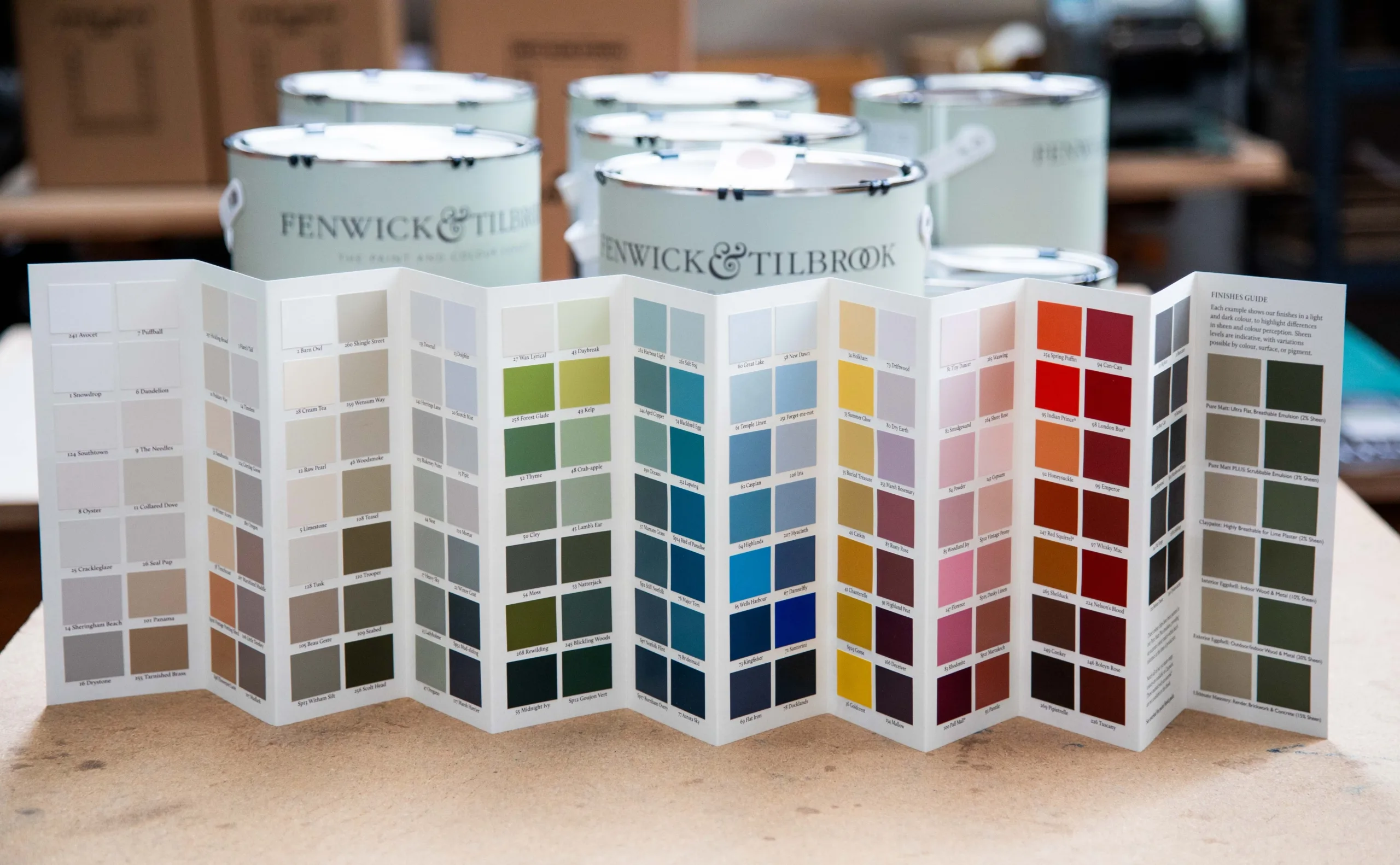 Fenwick & Tilbrook Colour Chart
