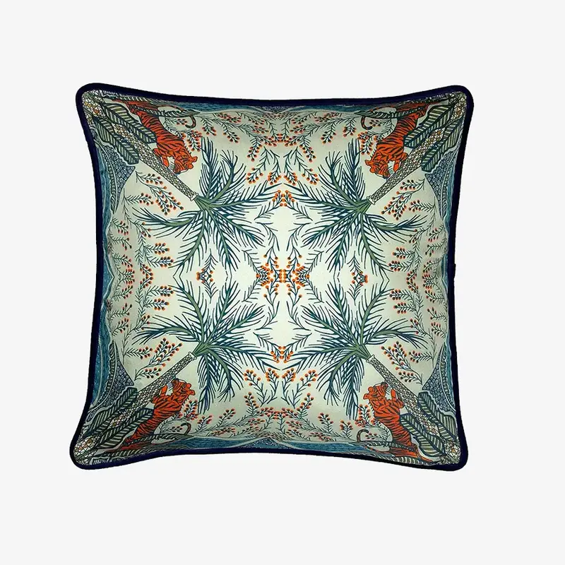 Tiger Palm Silk Cushion