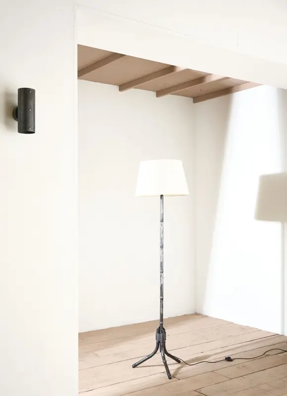 Bespoke Forged steel faux Bamboo floor lamp