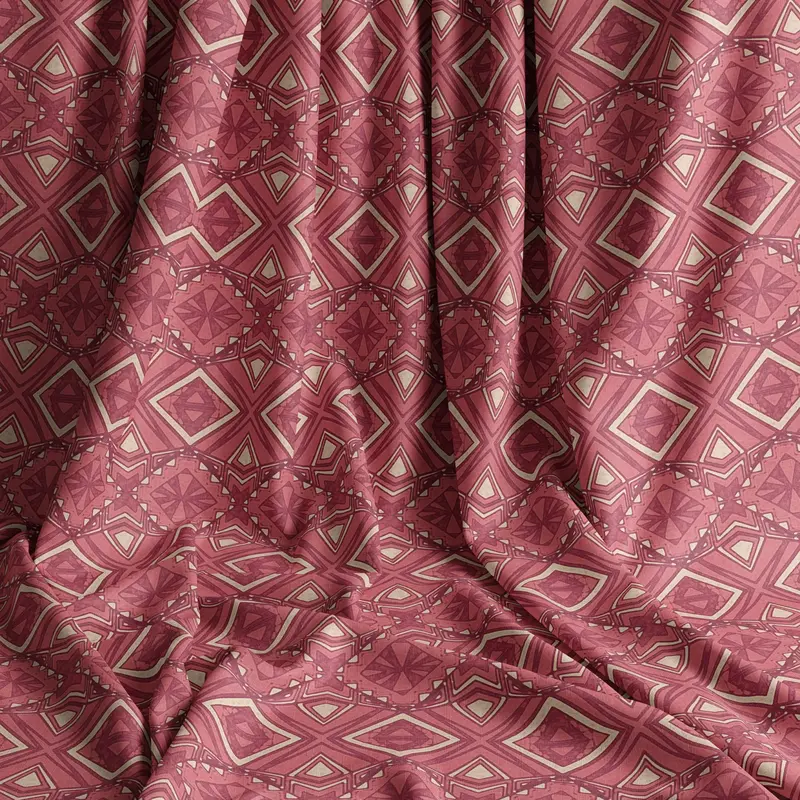 Deco Diamond Rouge Natural Cotton Linen Mix