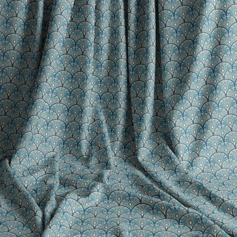 Floral Burst Natural Cotton Linen Mix