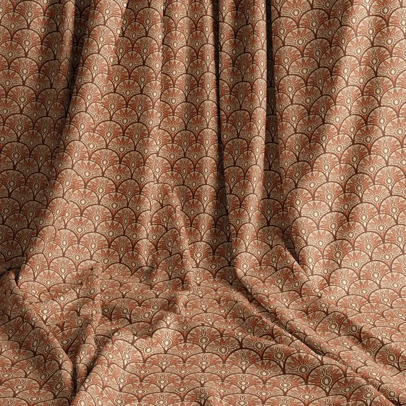 Floral Burst Oxide Natural Cotton Linen Mix