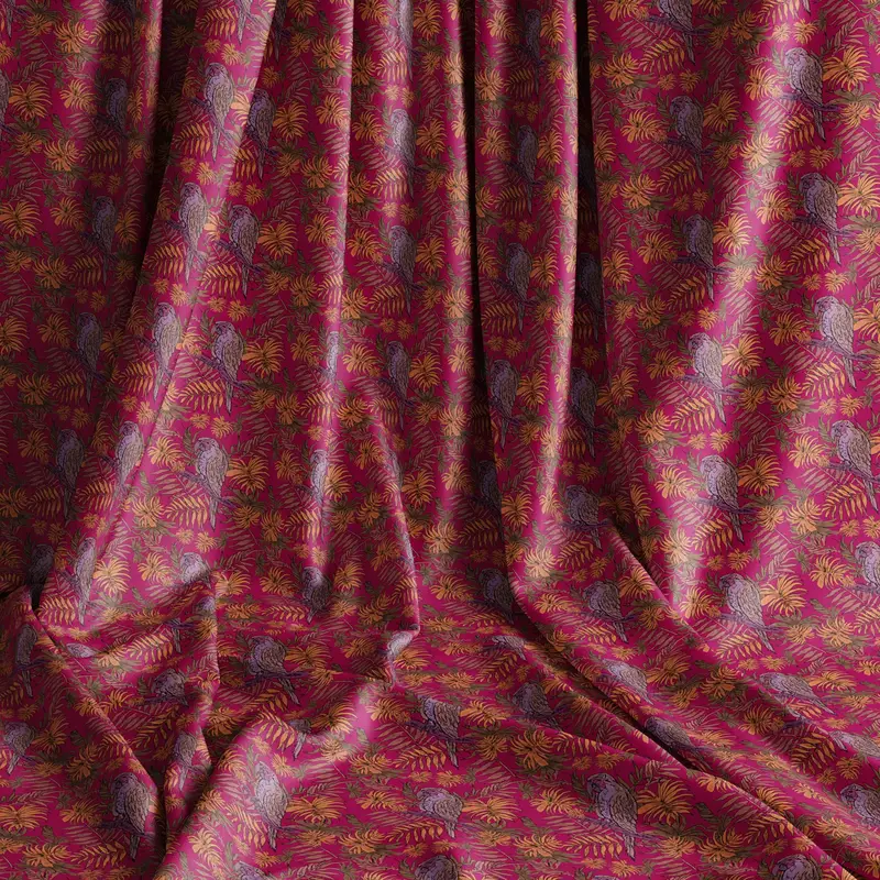 Tropic Parrot Fuchsia Shimmer Velvet