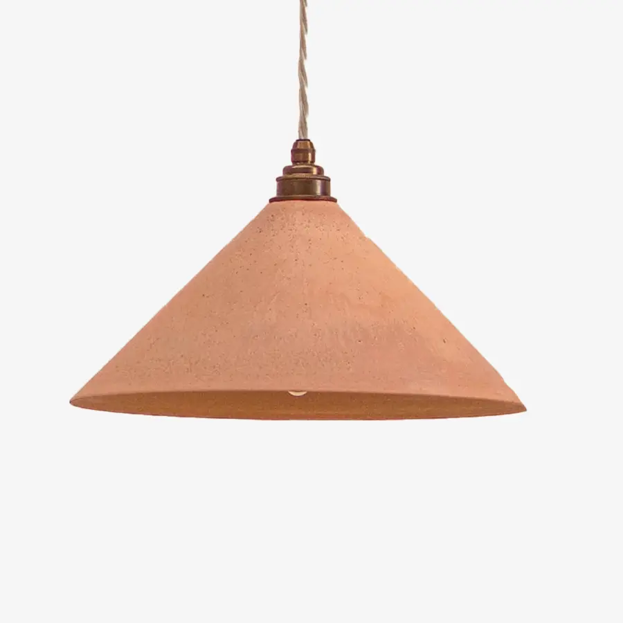 House of Estila Large Rocco Pendant Terracotta