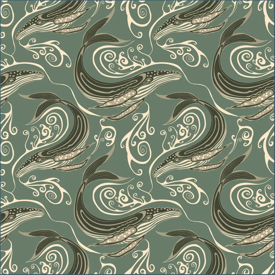 Whale Drift Wallpaper
