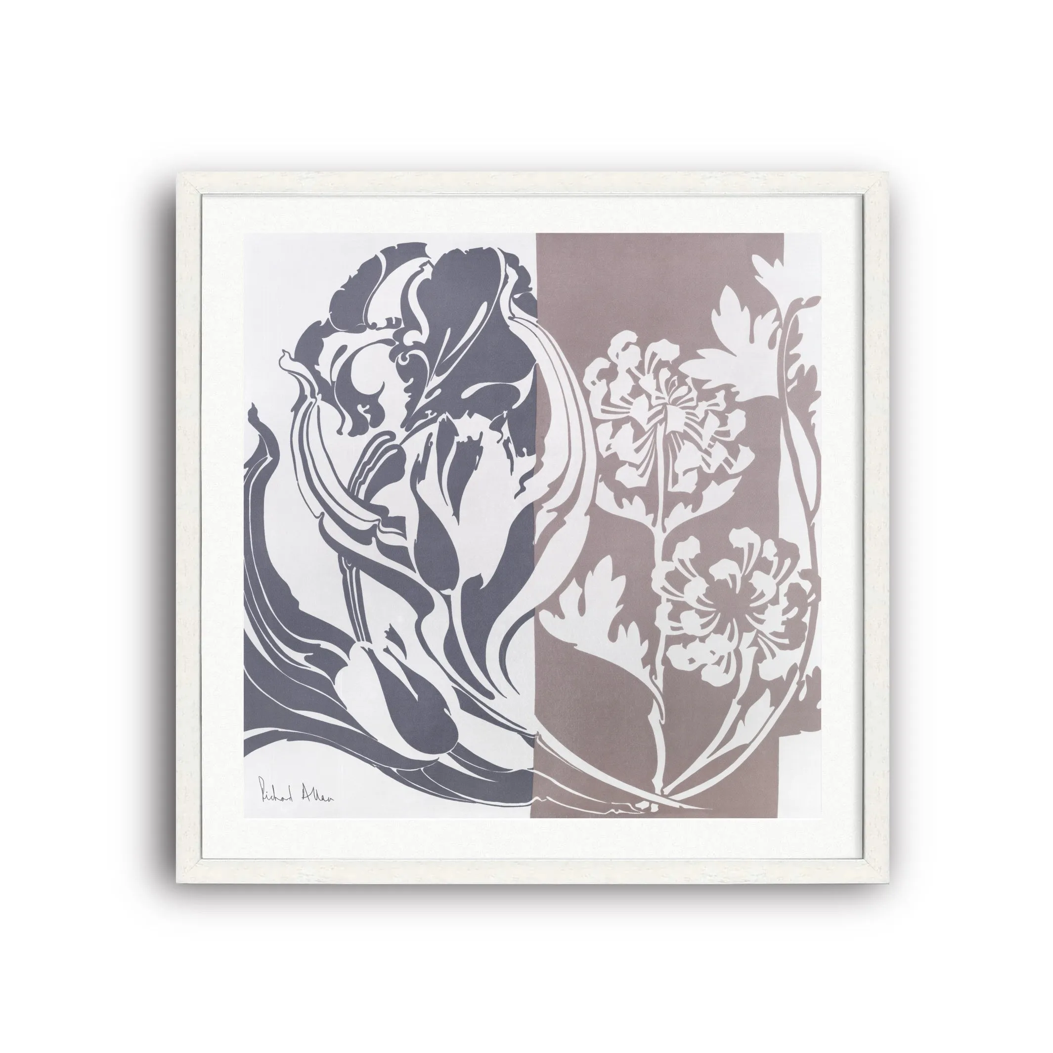 Aster Grey Art Print