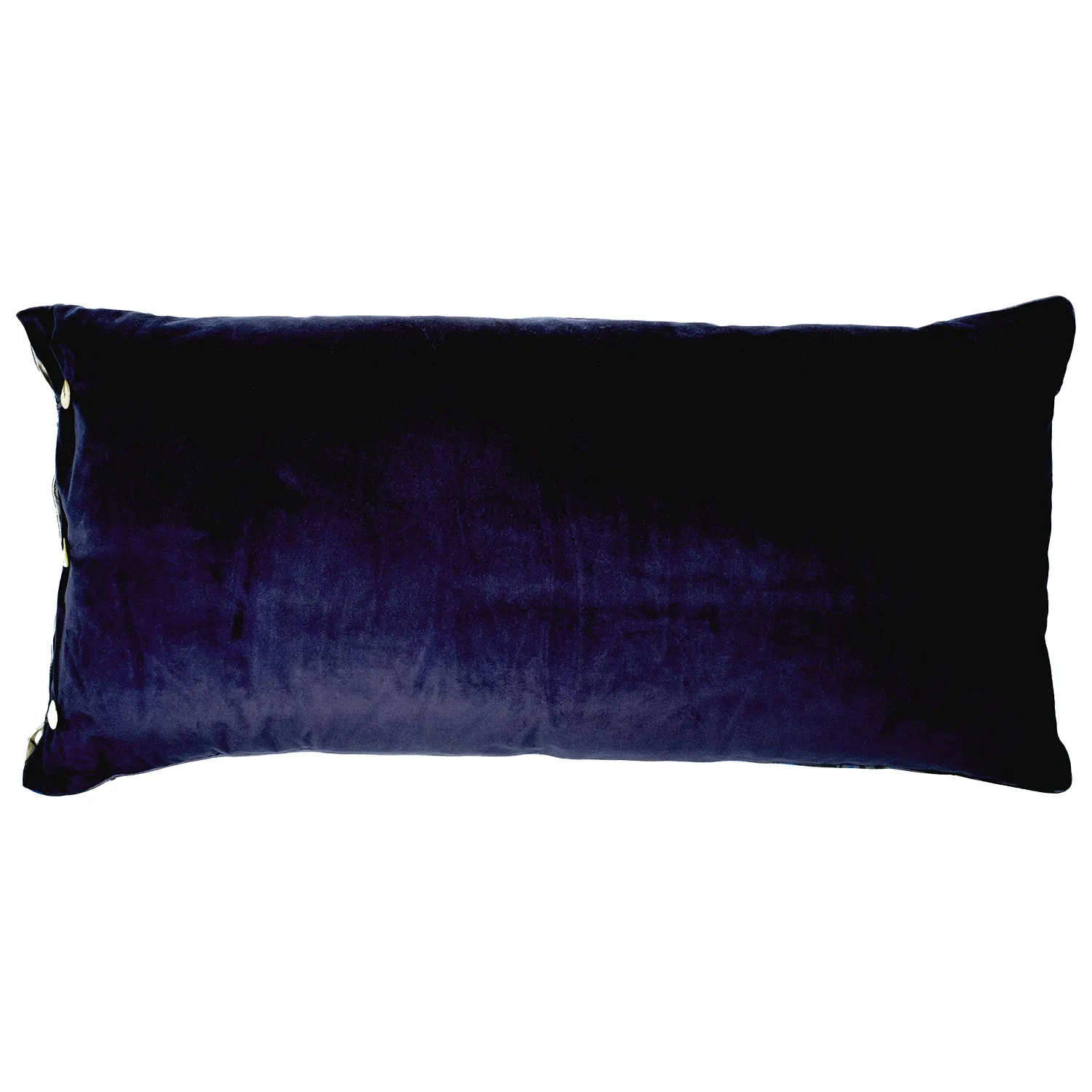 London Blue Silk and Velvet Cushion