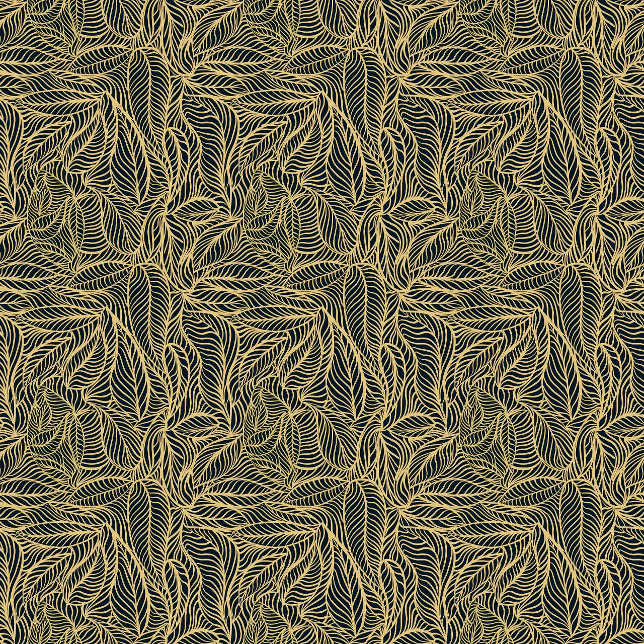 Agnes Black and Gold Wallpaper by Tatie Lou