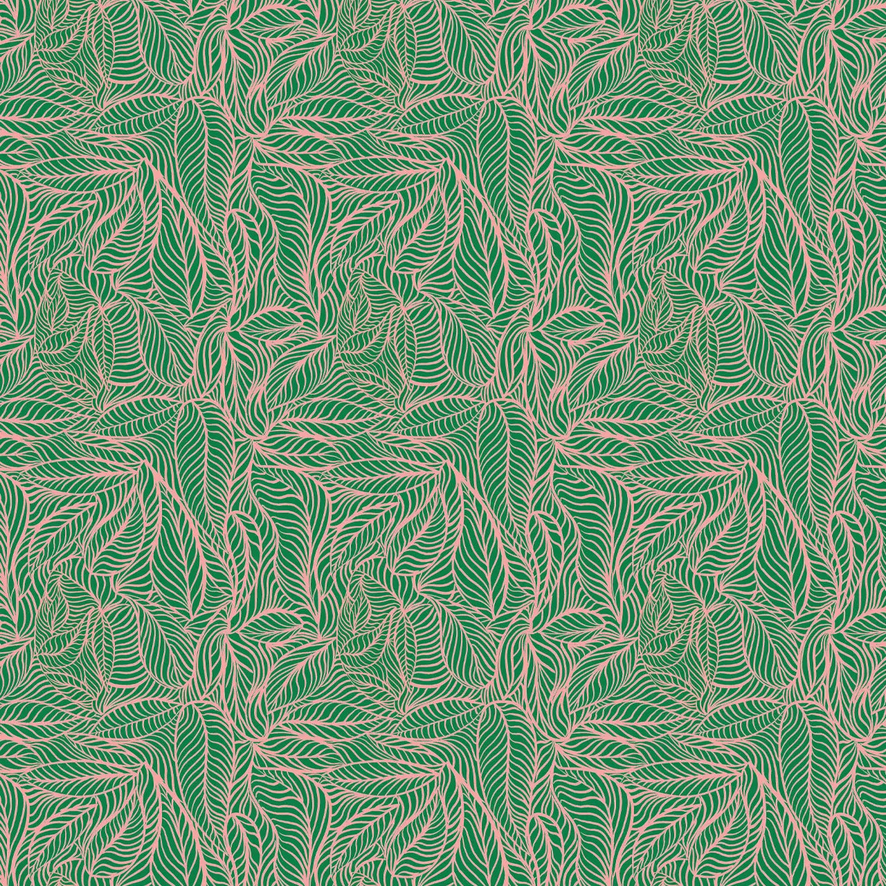 Agnes Green and Pink Wallpaper by Tatie Lou