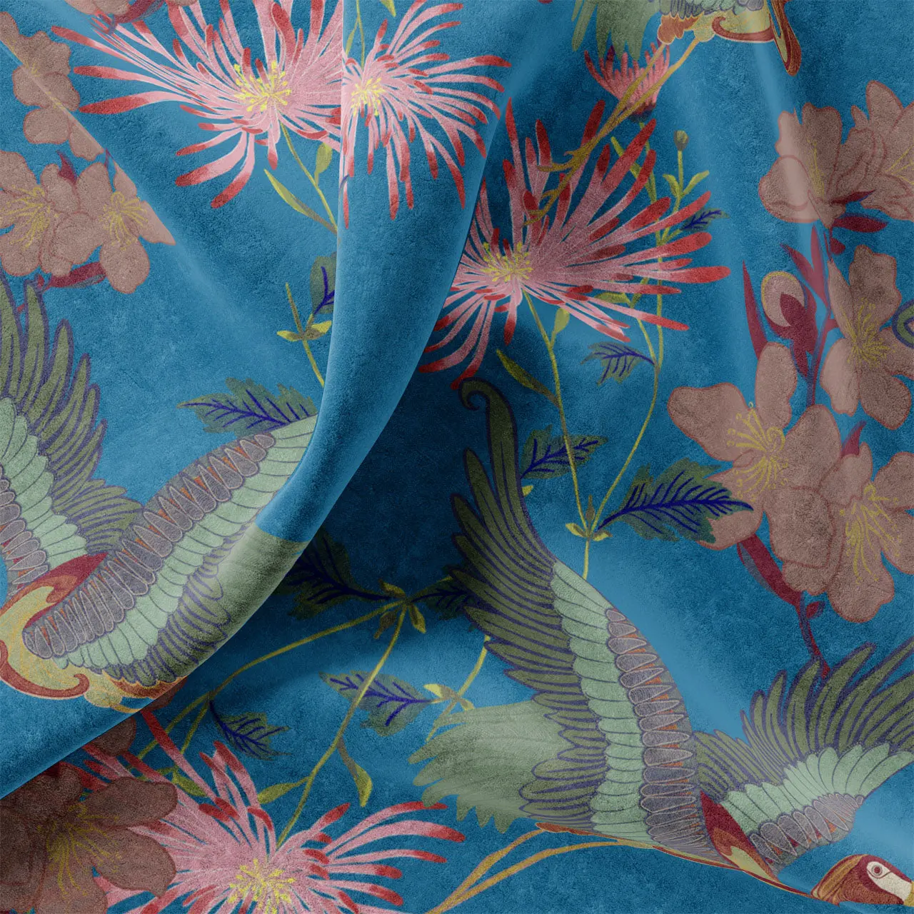 Blossom Corn Flower Velvet Fabric by Tatie Lou