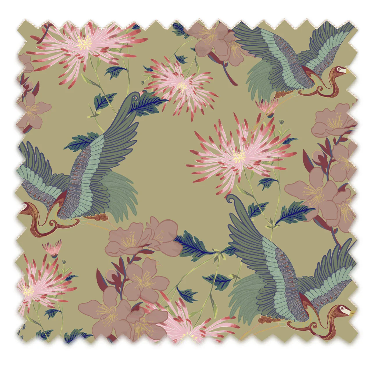 Blossom Dandelion Velvet Fabric by Tatie Lou