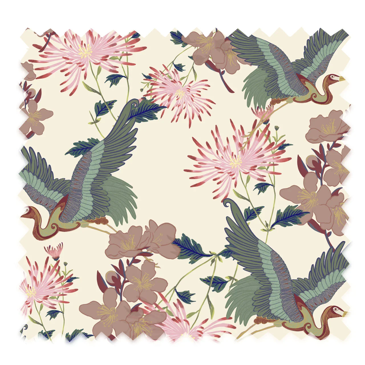 Blossom Ice Cream Velvet Fabric by Tatie Lou