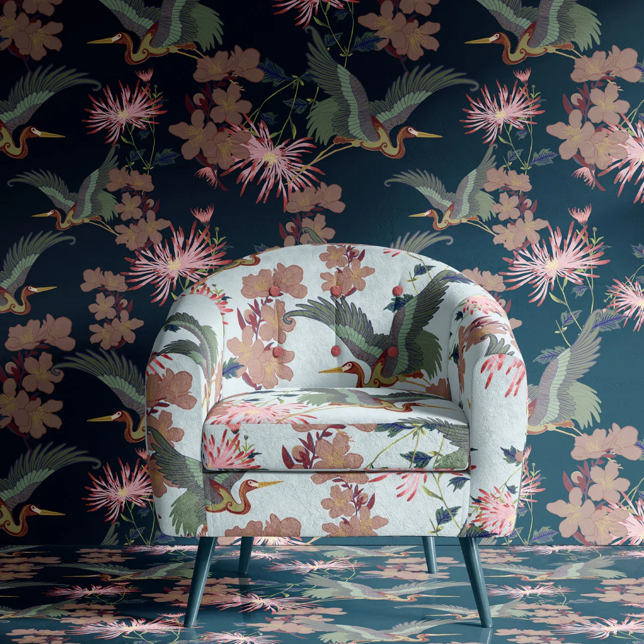 Blossom Midnight Wallpaper by Tatie Lou