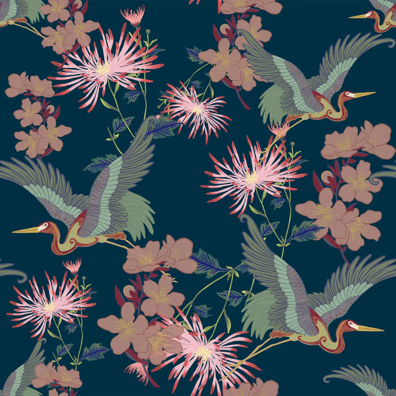Blossom Midnight Wallpaper by Tatie Lou