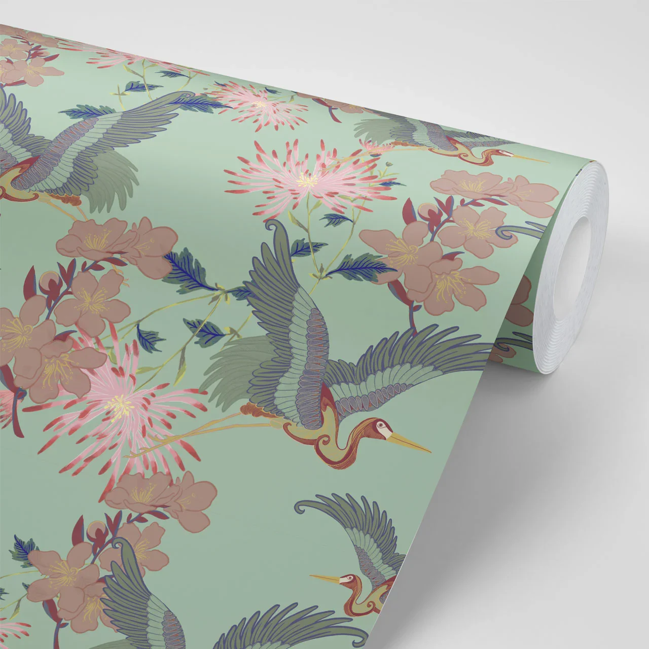 Blossom Mint Wallpaper by Tatie Lou