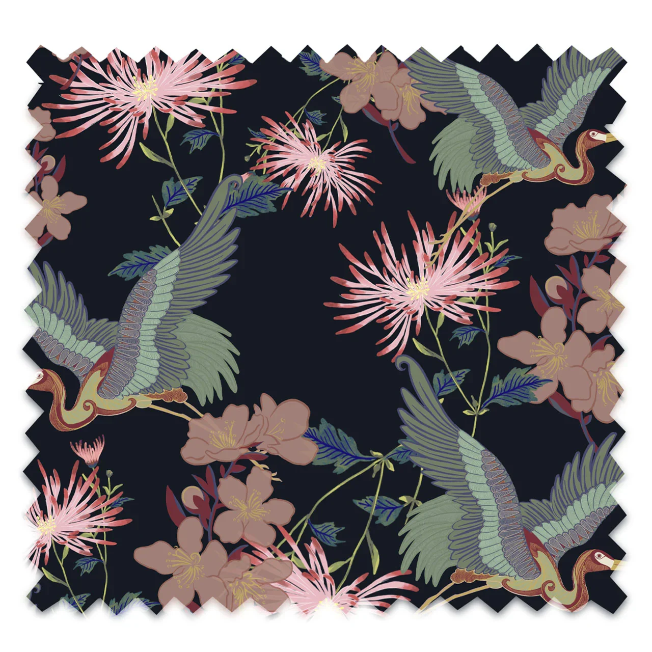 Blossom Noir Velvet Fabric by Tatie Lou