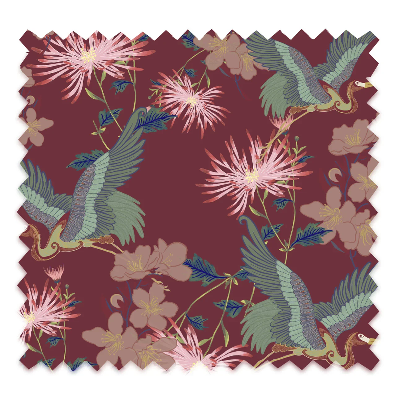 Blossom Rouge Velvet Fabric by Tatie Lou