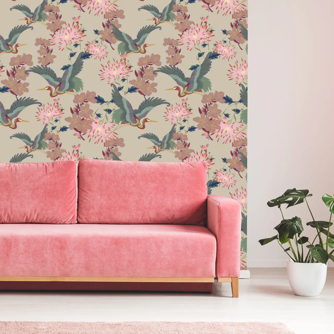 Blossom Vanilla Wallpaper by Tatie Lou