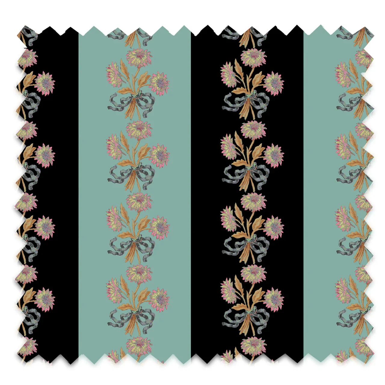 Chateau Stripe Ink and Blue Recycled Velvet by Tatie Lou