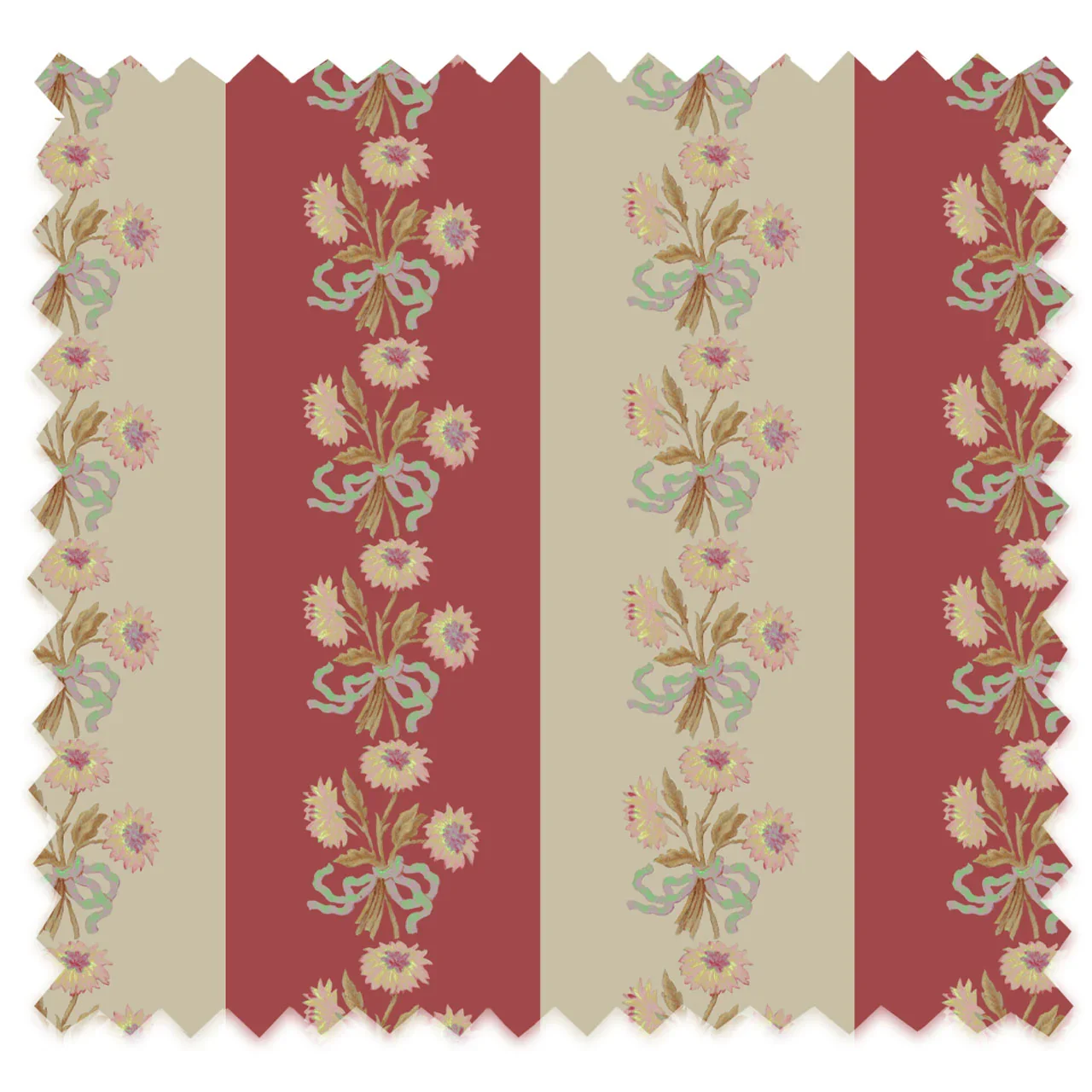 Chateau Stripe Pumpkin and Spice Recycled Velvet by Tatie Lou
