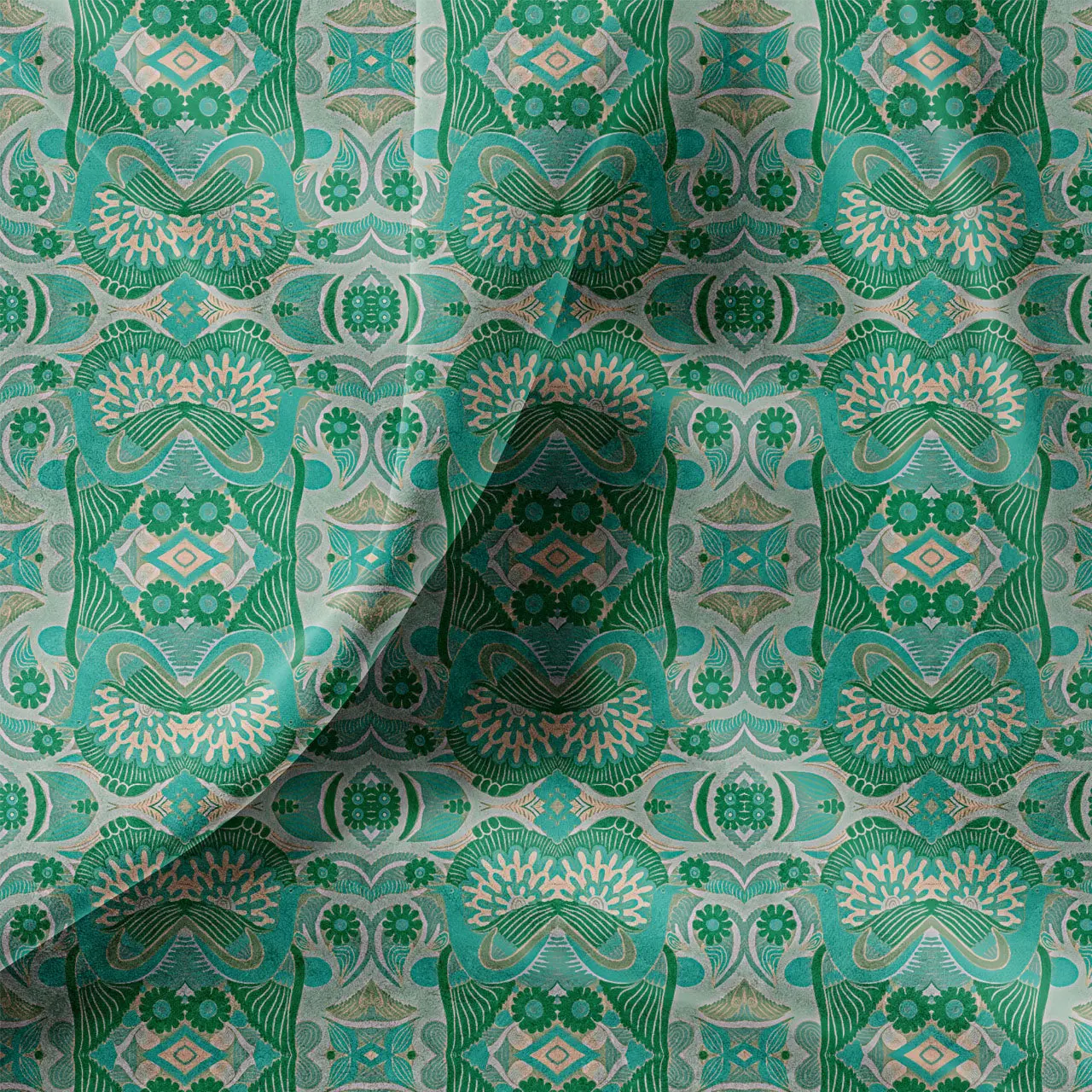 Esprit Sea Green Velvet Fabric by Tatie Lou