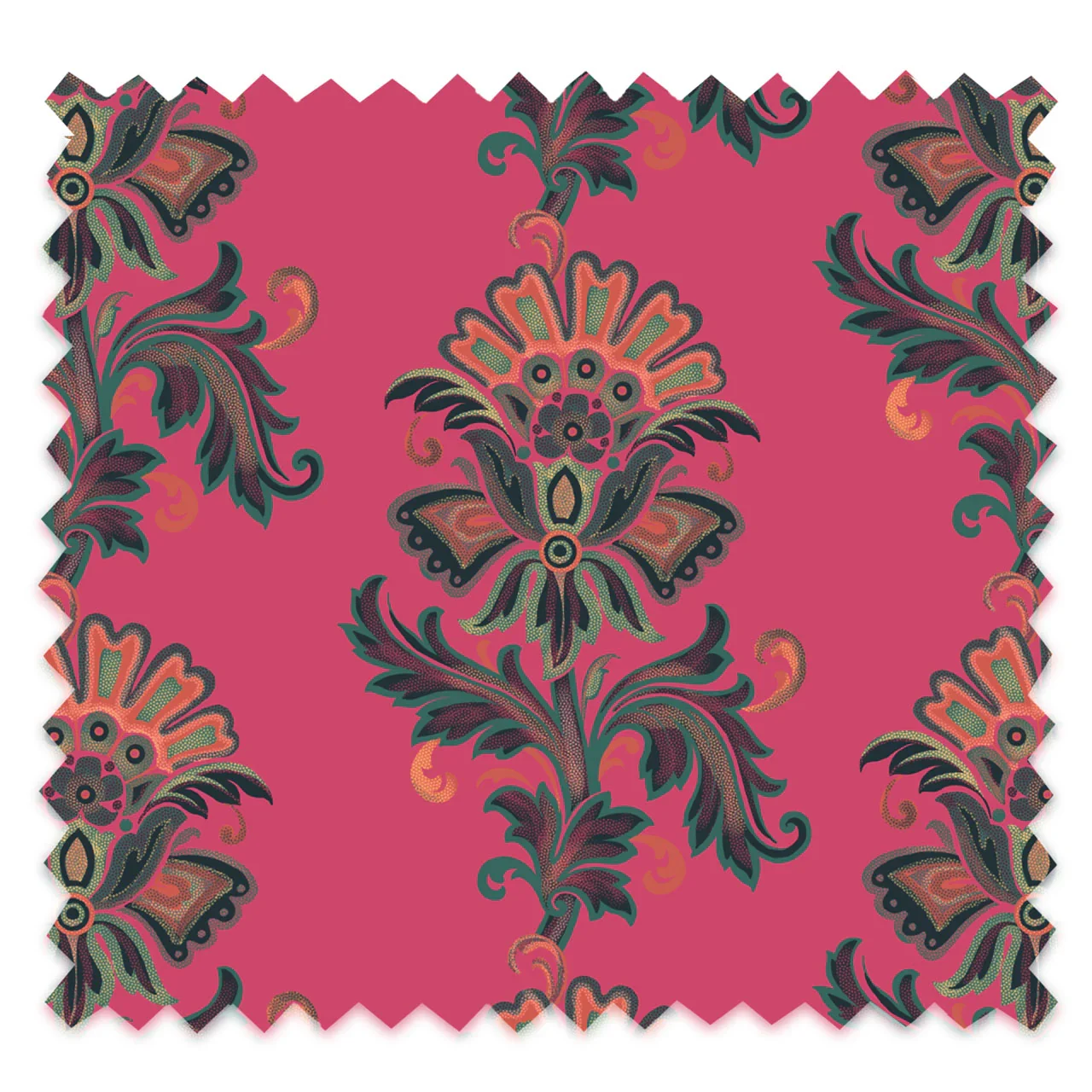 Fleur Fuchsia Velvet Fabric by Tatie Lou