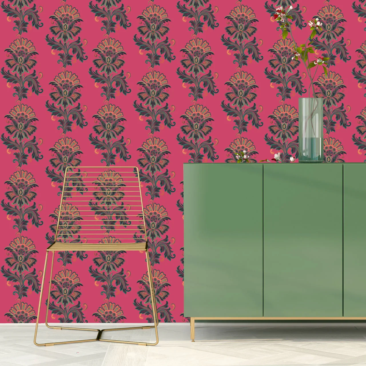 Fleur Fuchsia Wallpaper by Tatie Lou