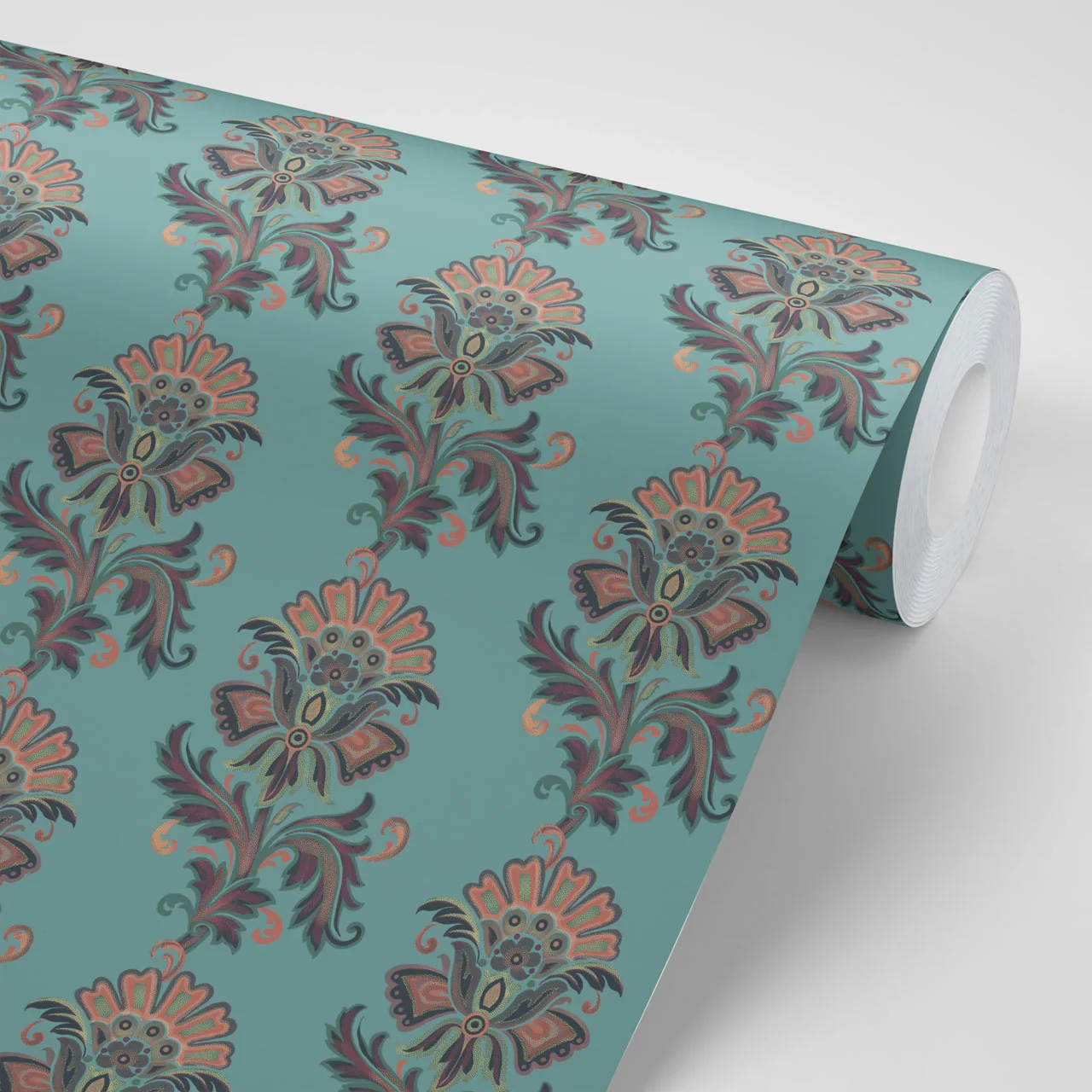 Fleur Maya Blue Wallpaper by Tatie Lou