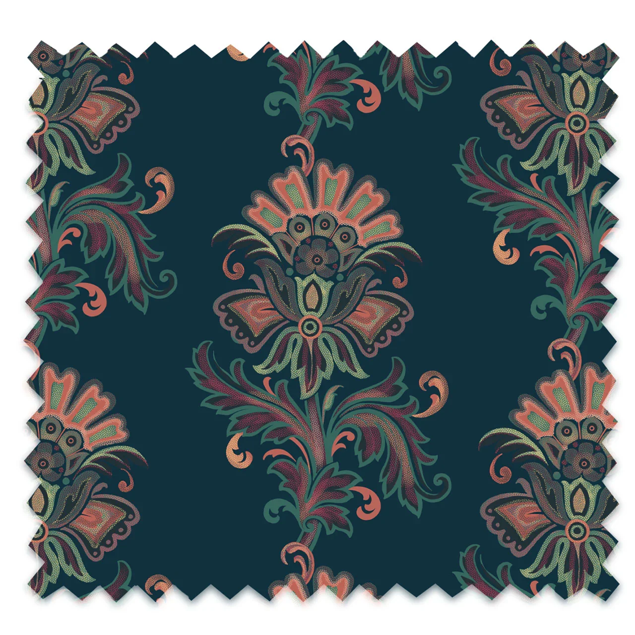 Fleur Midnight Velvet Fabric by Tatie Lou