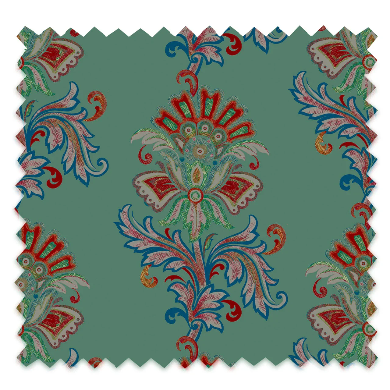 Fleur Sage Velvet Fabric by Tatie Lou