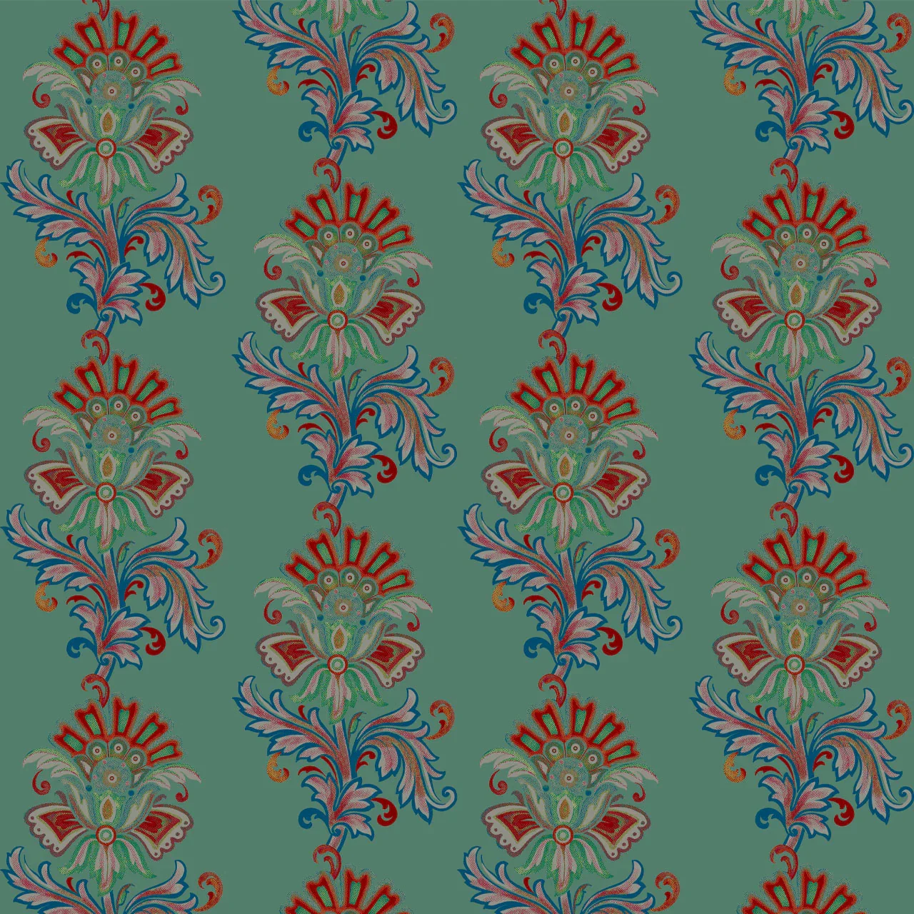Fleur Sage Wallpaper by Tatie Lou