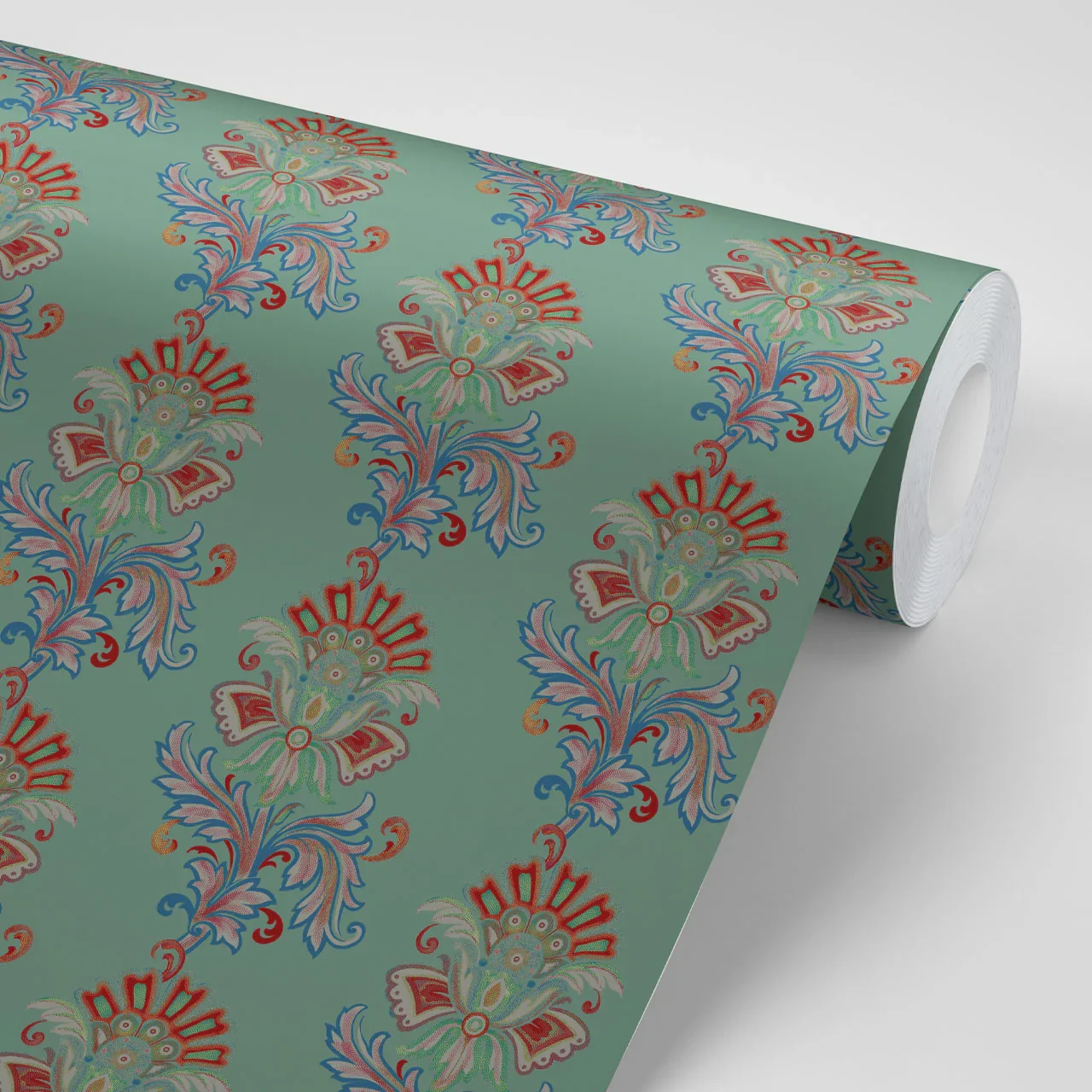 Fleur Sage Wallpaper by Tatie Lou