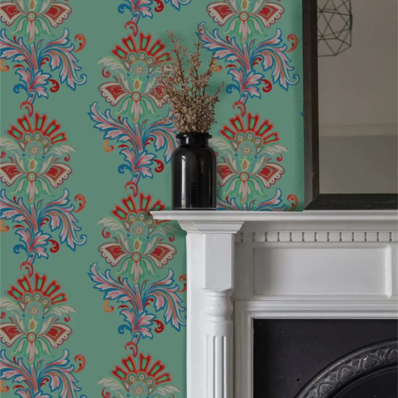 Fleur Sage Wallpaper by Tatie Lou