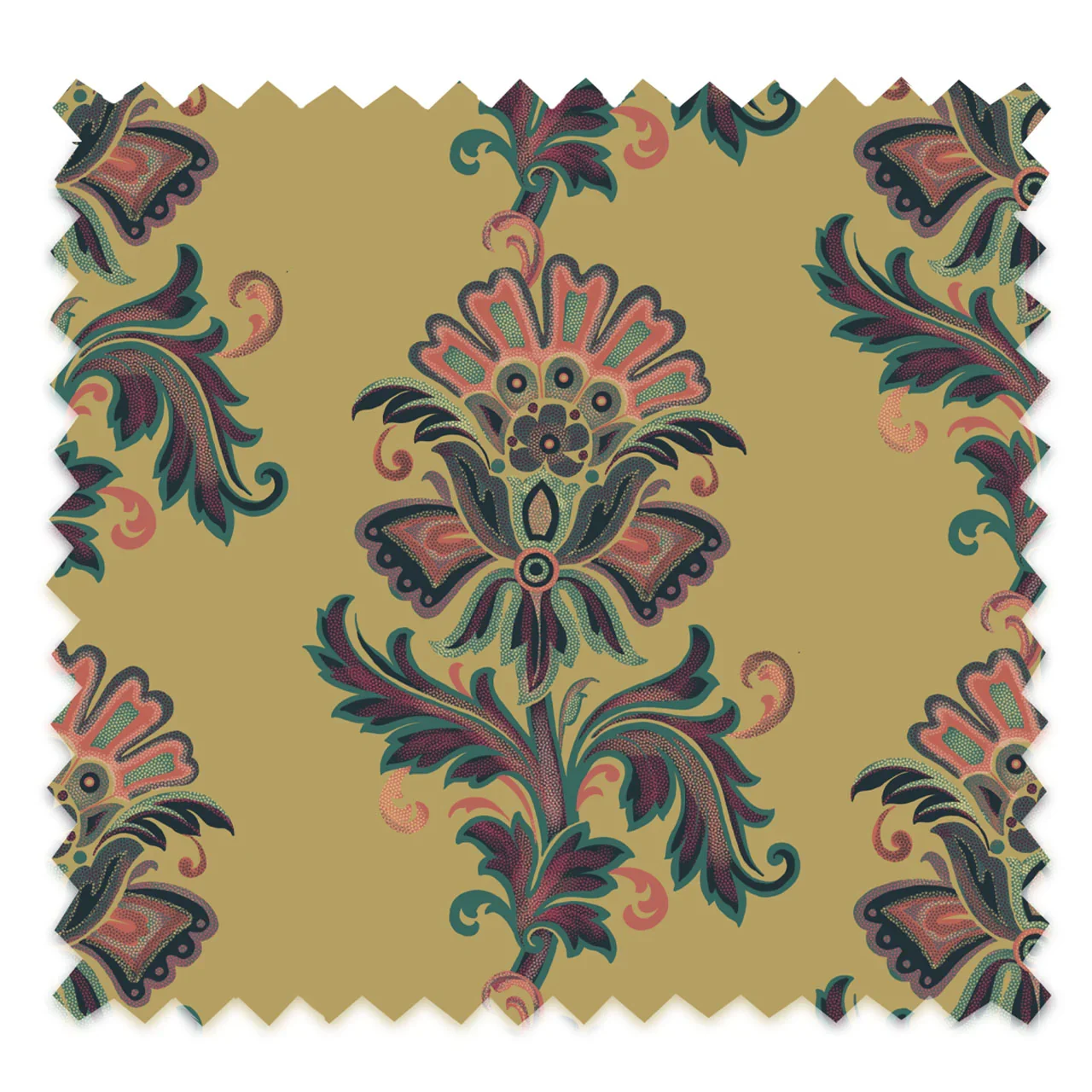 Fleur Vanilla Velvet Fabric by Tatie Lou