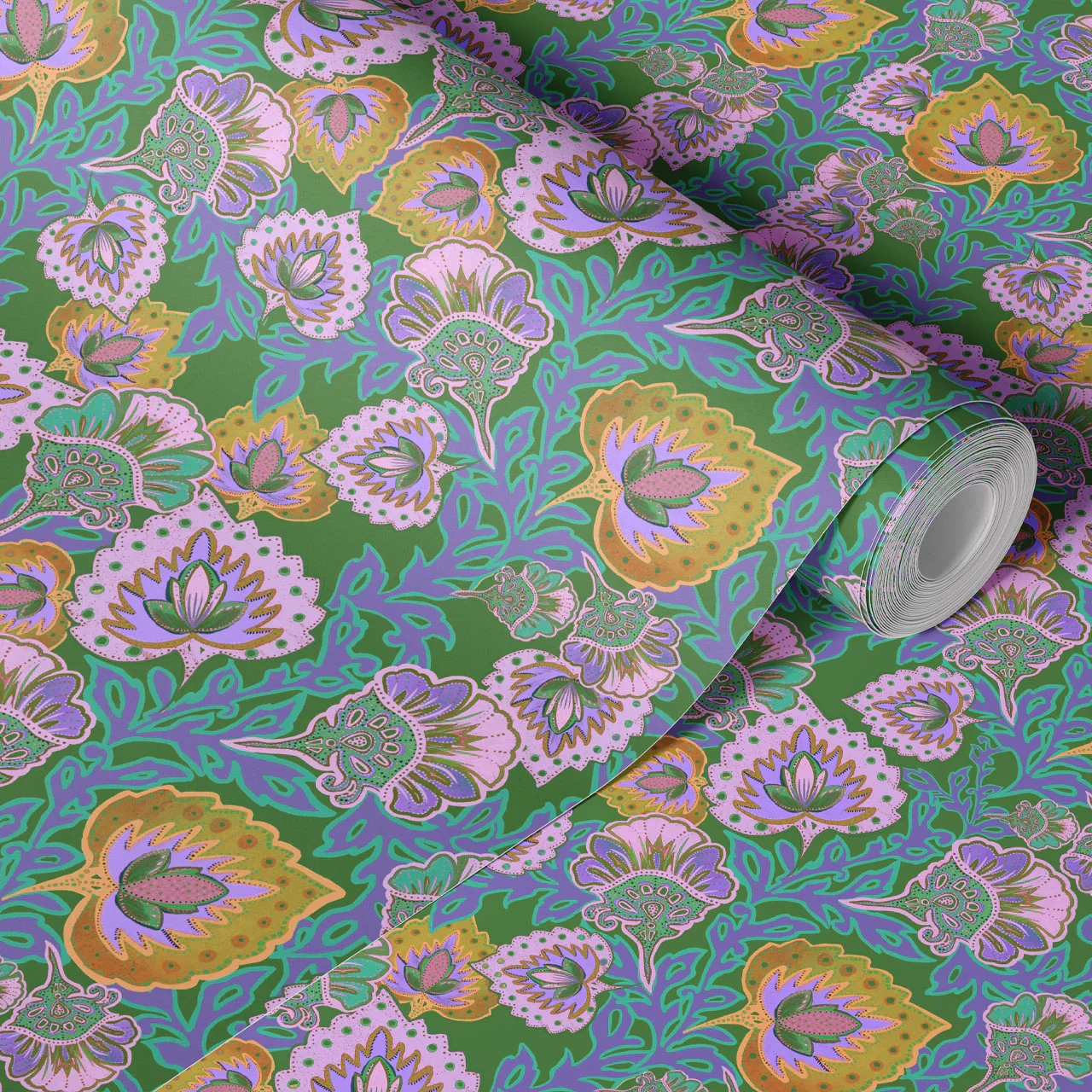 Garden of India Clover Wallpaper by Tatie Lou