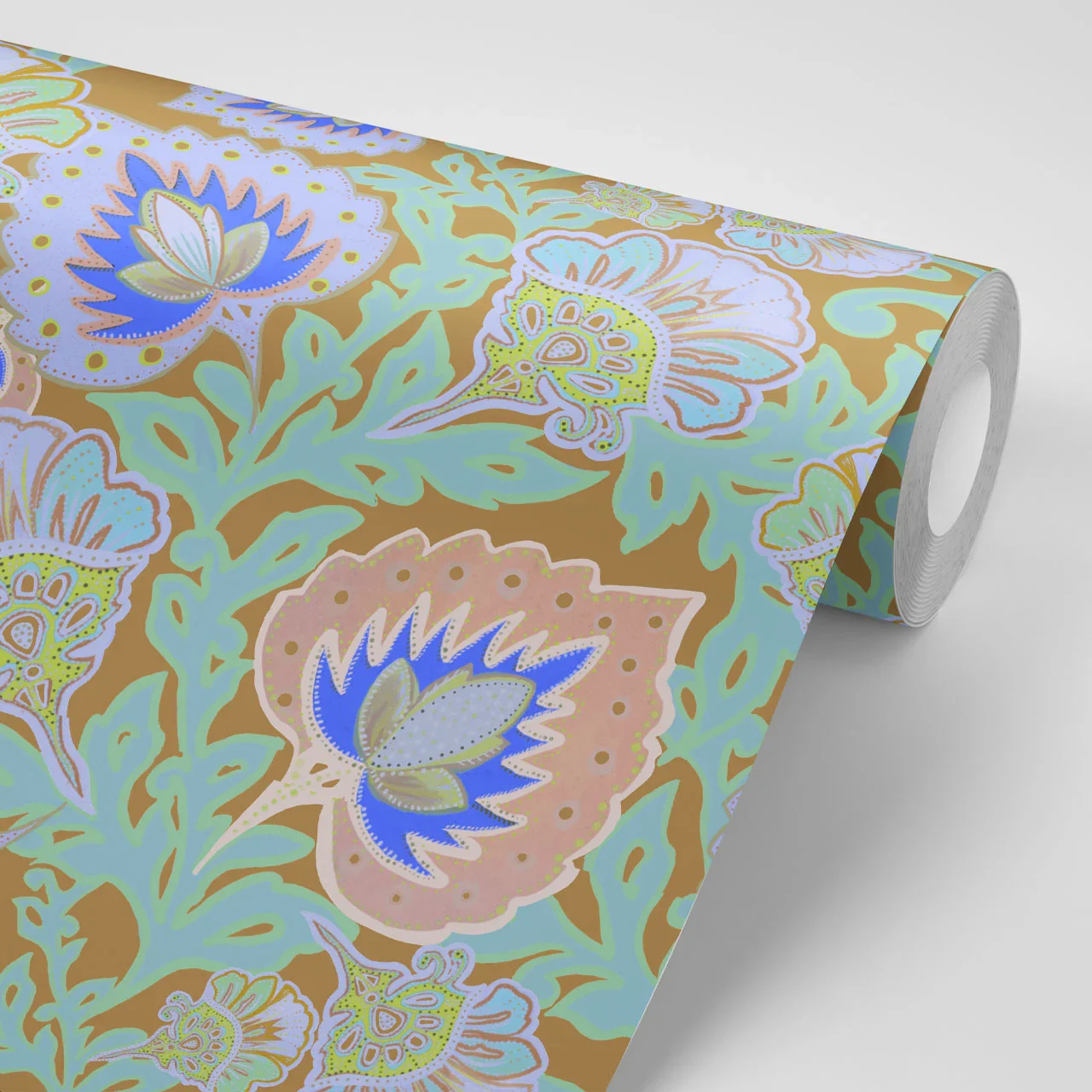 Garden of India Mustard Wallpaper by Tatie Lou