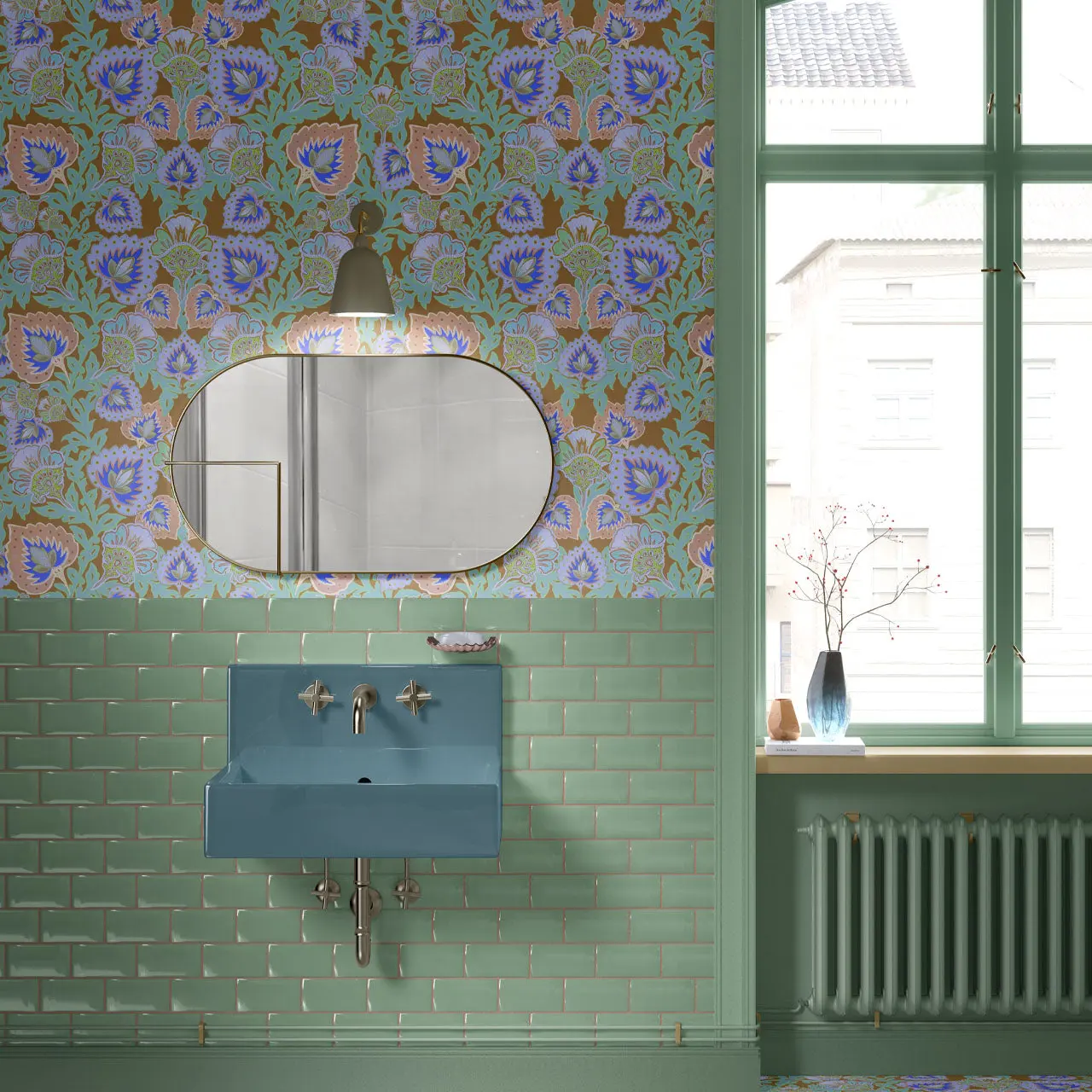 Garden of India Mustard Wallpaper by Tatie Lou