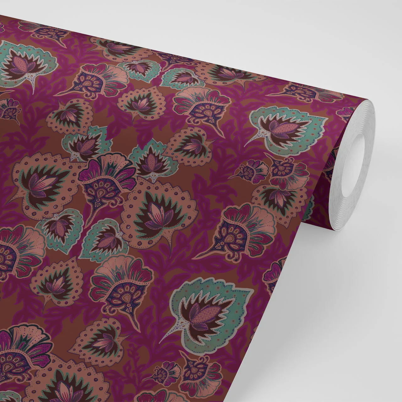 Garden of India Ruby Wallpaper by Tatie Lou