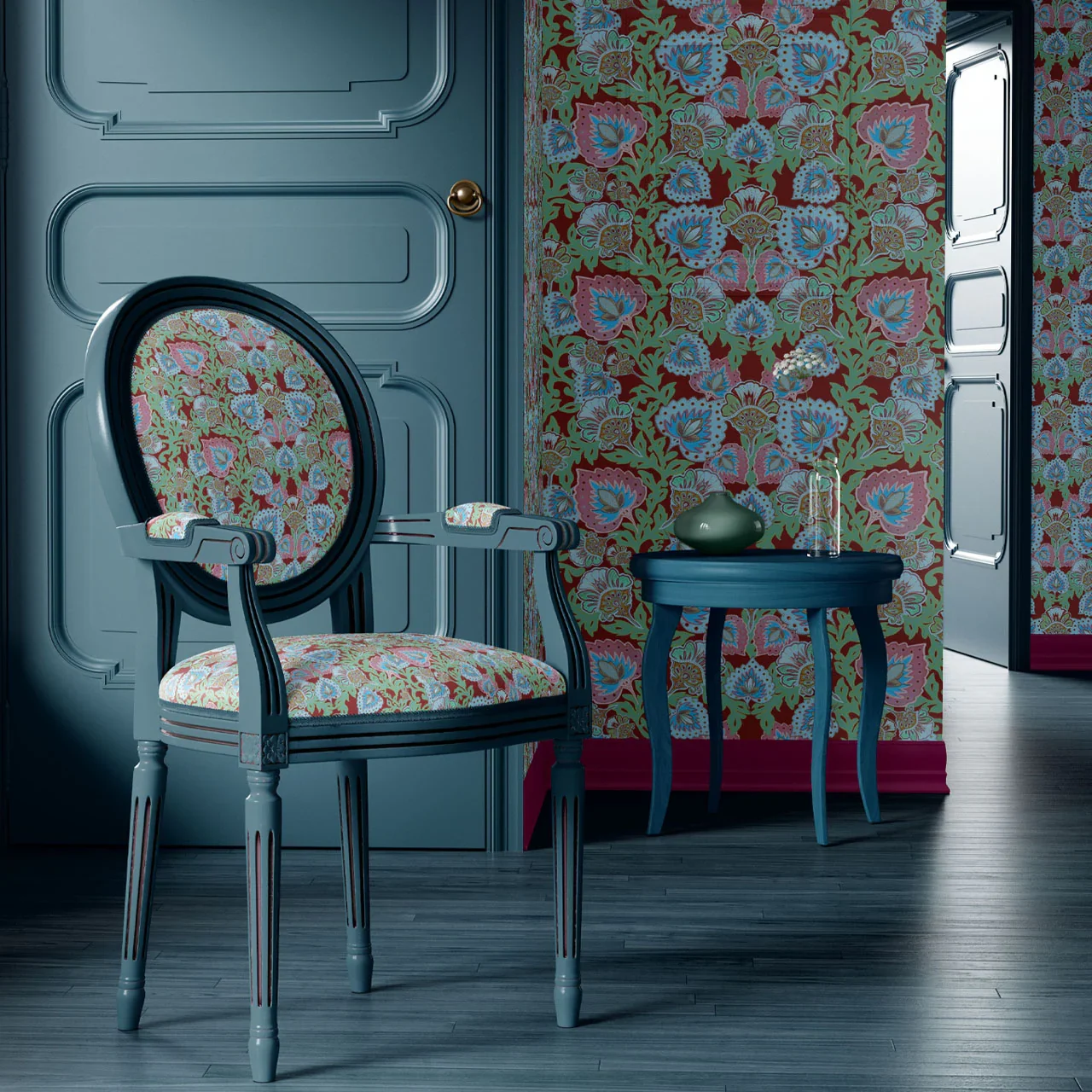 Garden of India Rust Wallpaper by Tatie Lou
