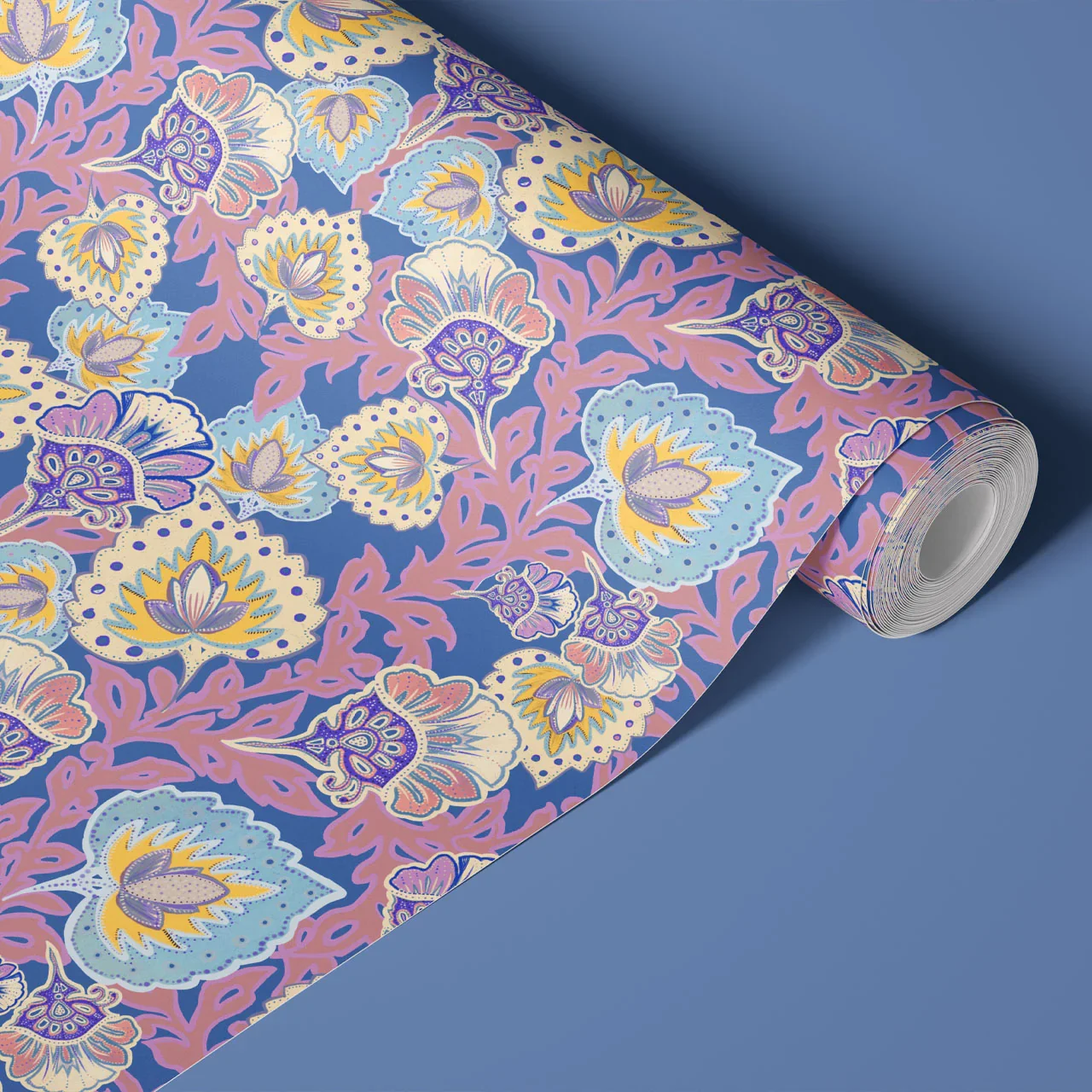 Garden of India Wedgewood Wallpaper by Tatie Lou